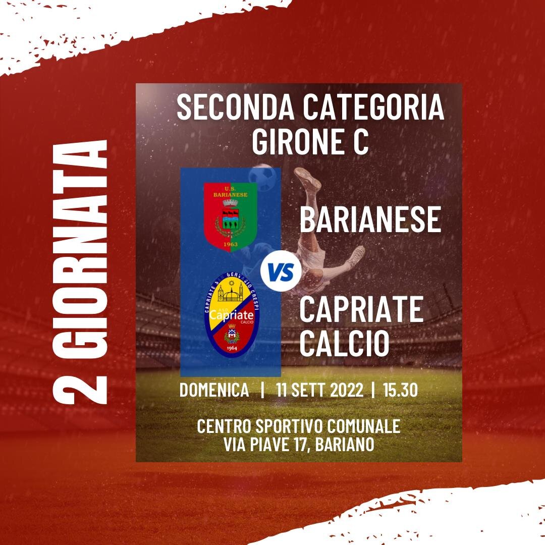 MATCH PREVIEW: BARIANESE- CAPRIATE.