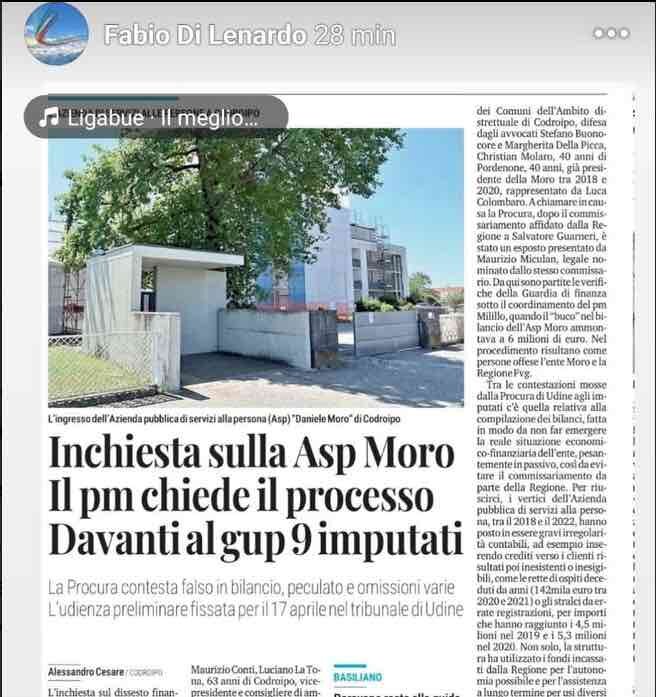 IL D.G. FABIO DI LENARDO SBEFFEGGIA SUI SOCIAL GLI IMPUTATI DELL'INCHIESTA ASP MORO