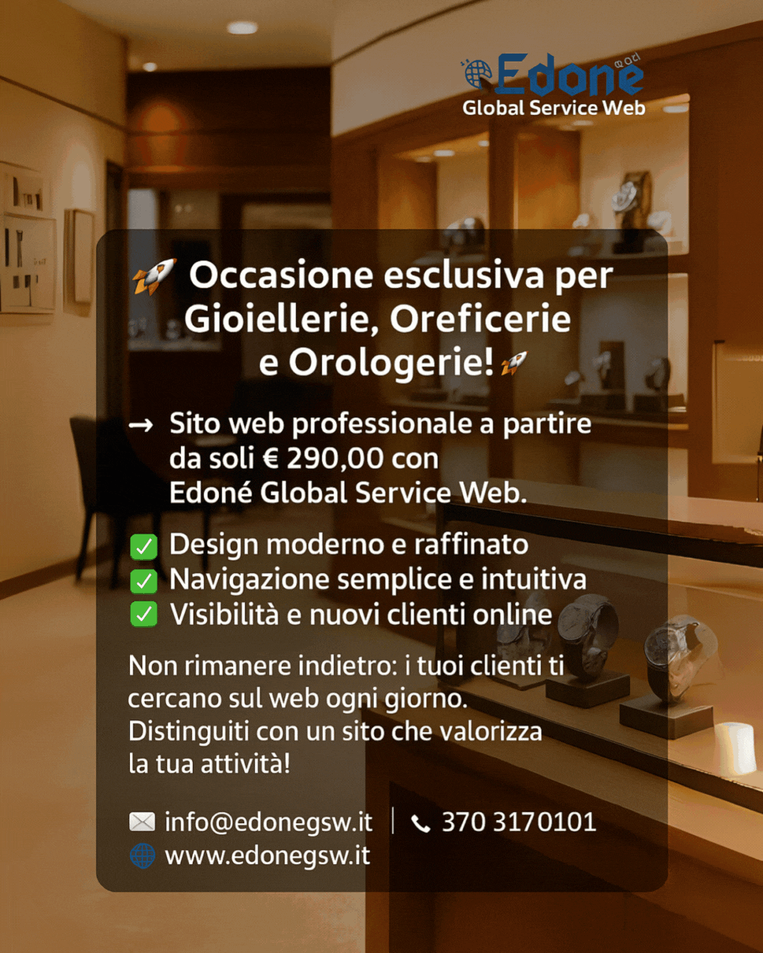 gif per gioiellerie, oreficerie, orologerie