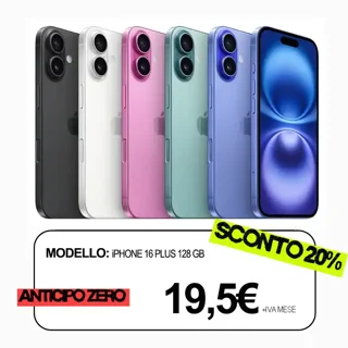 Noleggio a lungo termine iPhone 16 plus per aziende e professionisti