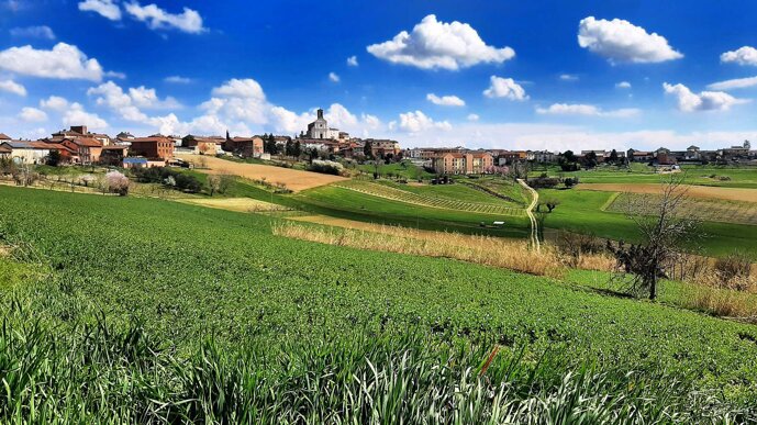 Veduta estiva di Grana Monferrato