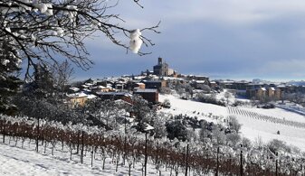 Veduta invernale di Grana Monferrato