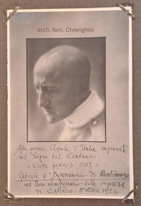 dedica d'annunzio etichettata