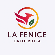 logo la fenice ortofrutta - variante rosso e oro