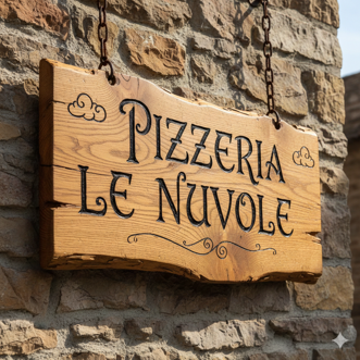SIKET TARGA INCISA SU LEGNO