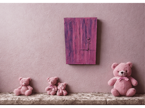 Quadro rosa per cameretta bambina