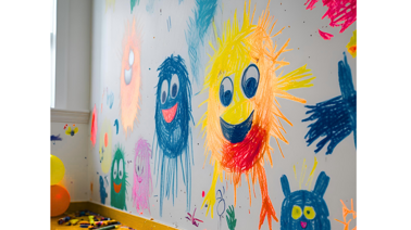 disegno bambini sole e personaggi