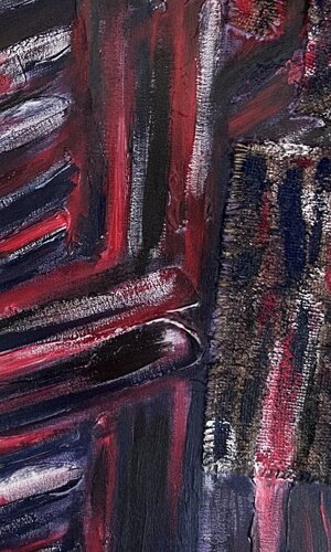 quadro con texture in rilievo e yuta