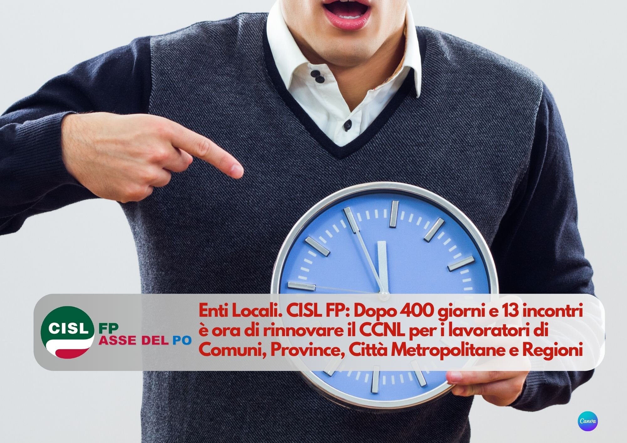 CISL FP Asse del Po. Enti Locali: è ora di rinnovare il CCNL per i lavoratori di Comuni, Province, Città Metropolitane e Regioni