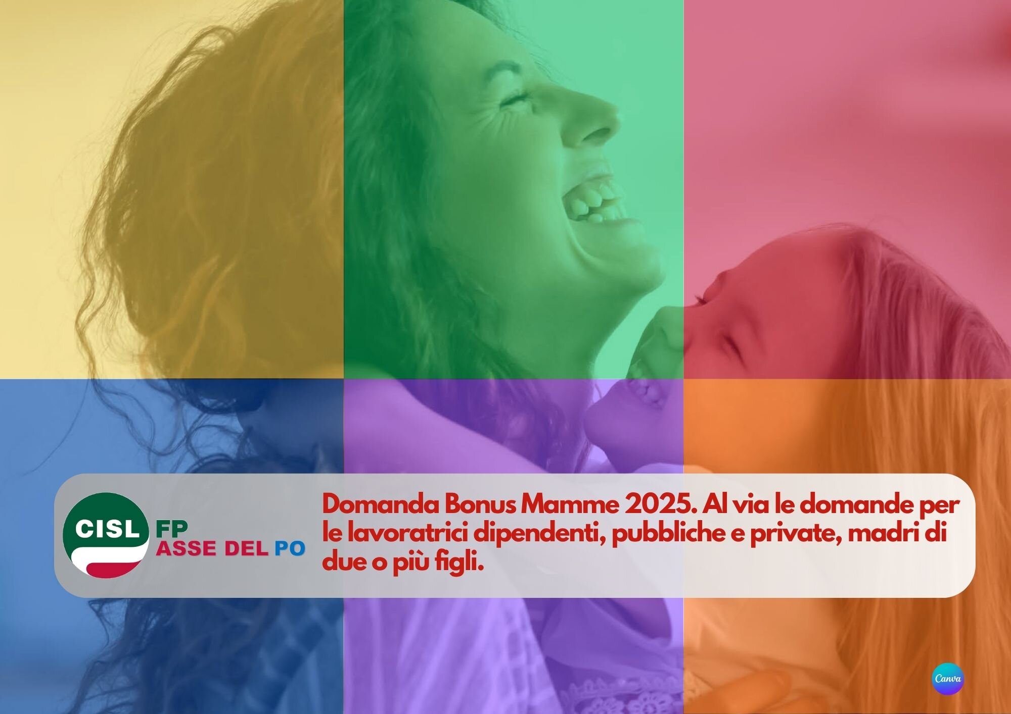 CISL FP Asse del Po. Domanda Bonus Mamme 2025. Chi, come, quando: il promemoria! CISL FP Asse del Po. Domanda Bonus Mamme 2025. Chi, come, quando: il promemoria!