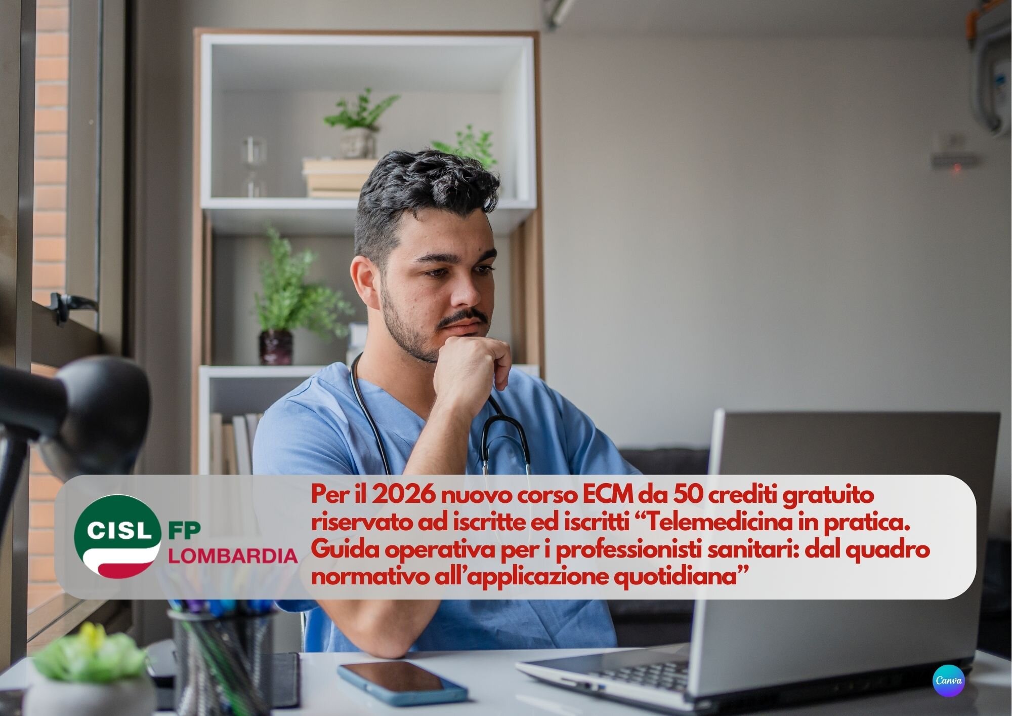 CISL FP Lombardia. Anche per il 2026 per gli iscritti corso ECM da 50 crediti gratis