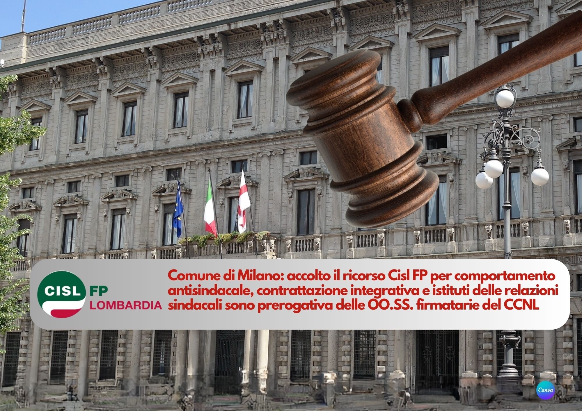 CISL FP Lombardia. Comune di Milano: è attività antisindacale. Il Tribunale ci ha dato ragione!