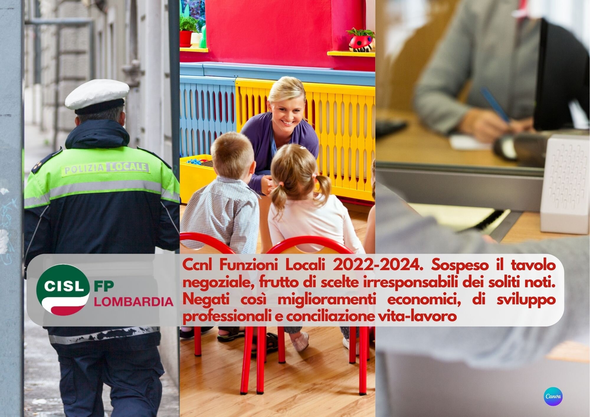 CISL FP Lombardia. Interrotto il negoziato per il rinnovo del CCNL Funzioni Locali, scelta irresponsabile dei soliti noti, negati miglioramenti economici e di s