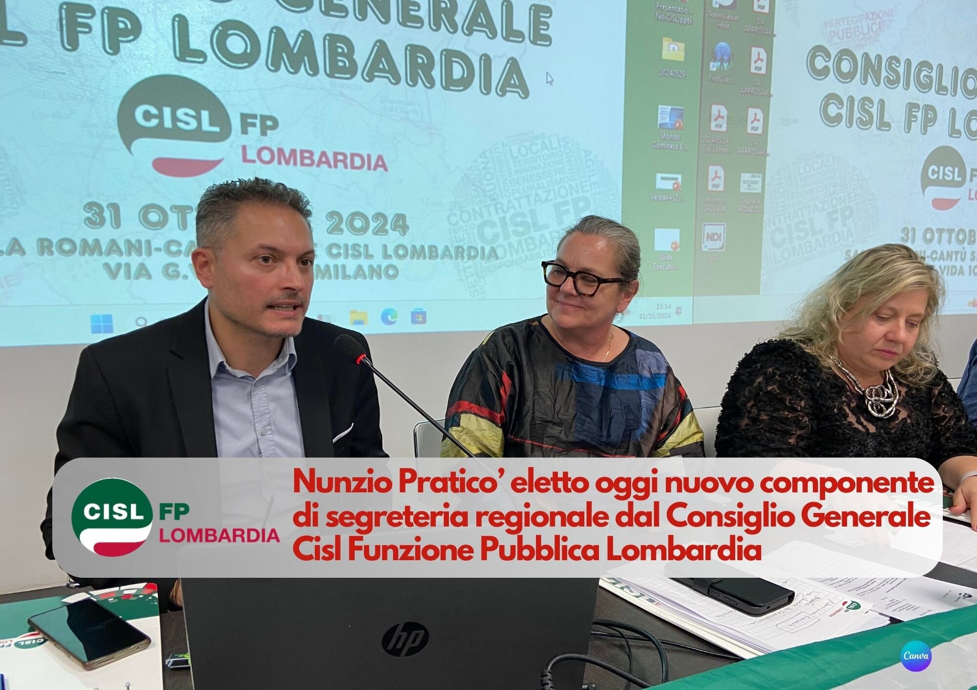 CISL FP Lombardia. Nunzio Praticò eletto nuovo componente di Segreteria Regionale.
