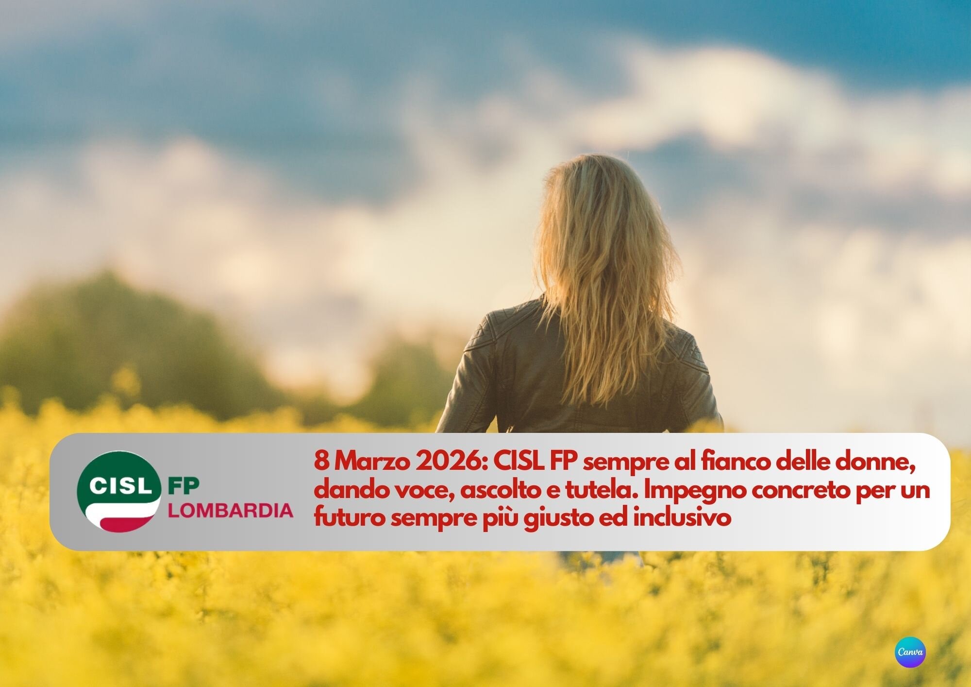 CISL FP Lombardia. Verso l'8 Marzo: sempre al fianco delle donne, dando voce, ascolto e tutela.