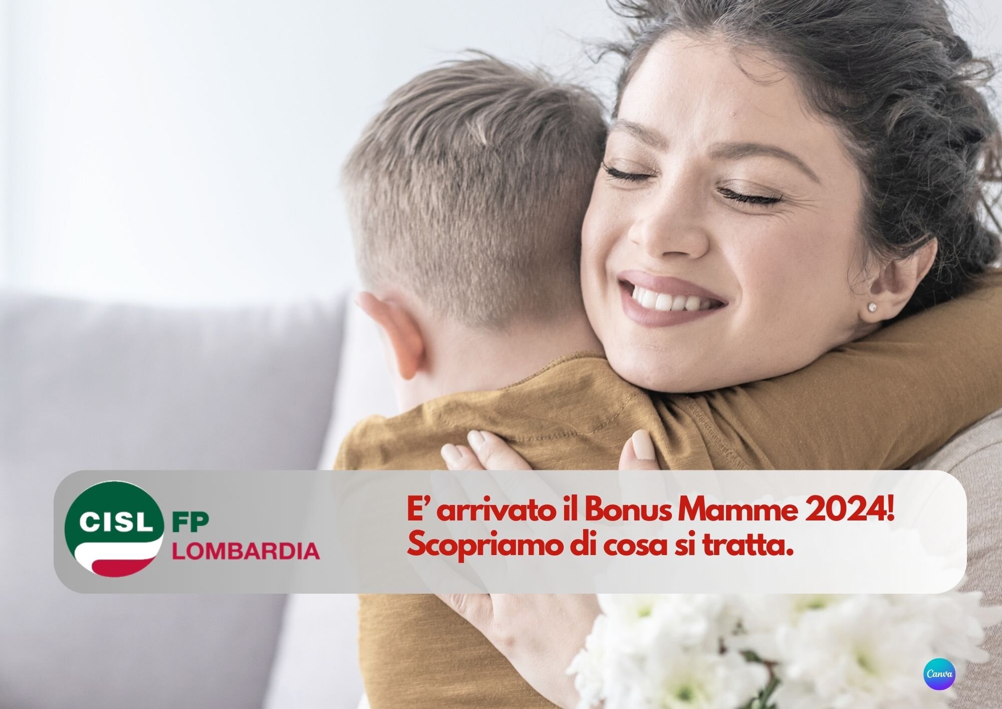 CISL FP Lombardia. Arriva il bonus mamme 2024. Scopriamo di cosa si tratta