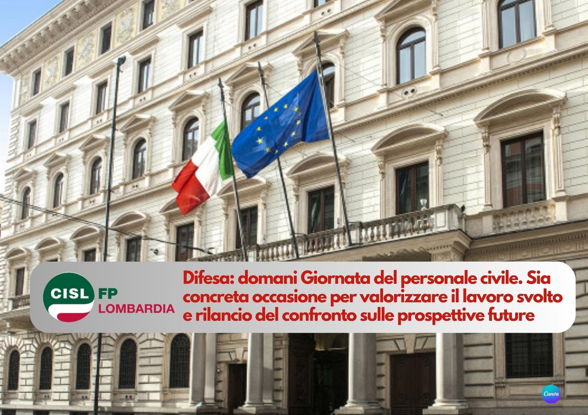 CISL FP Lombardia. Difesa: Giornata del personale civile sia occasione concreta di valorizzazione del lavoro svolto CISL FP Lombardia. Difesa: Giornata del personale civile sia occasione concreta di valorizzazione del lavoro svolto