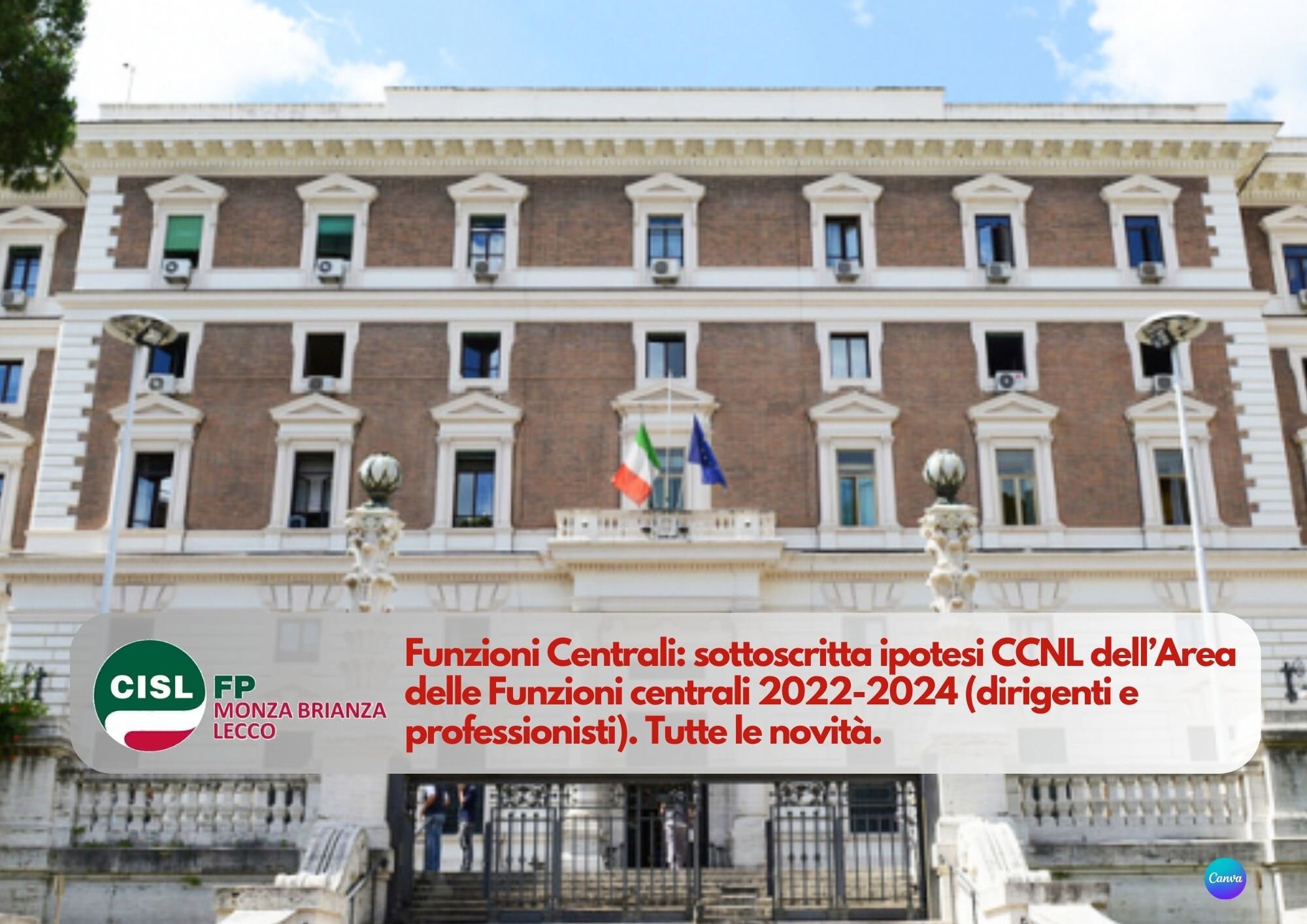 CISL FP Monza Brianza Lecco. Firmato il Contratto Collettivo Nazionale della dirigenza delle Funzioni Centrali.