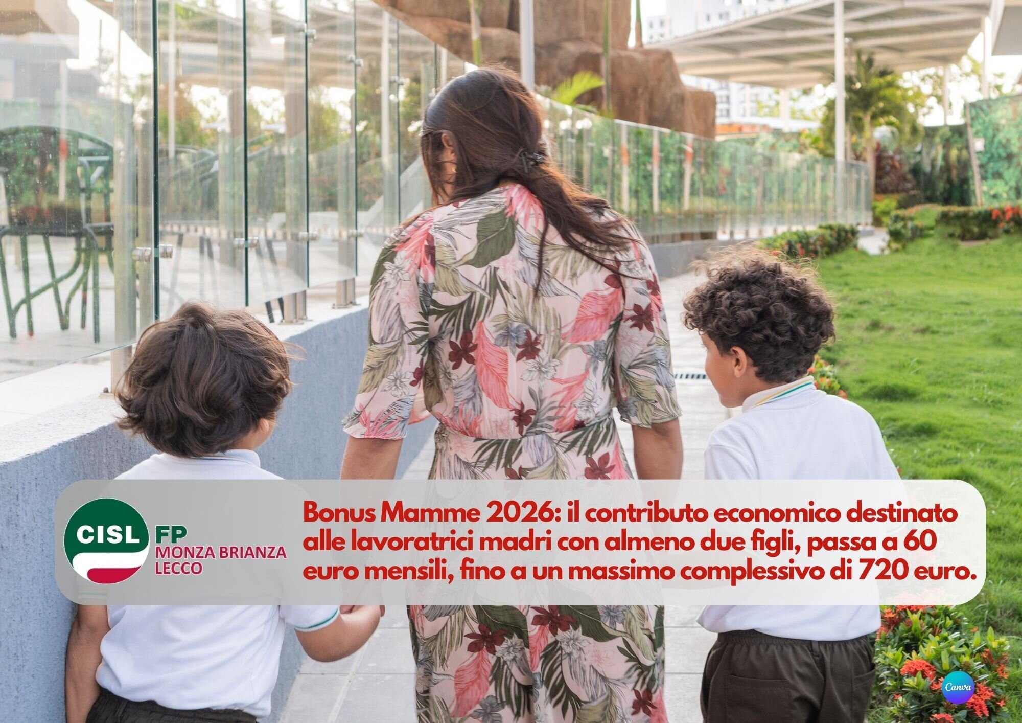 CISL FP Monza Brianza Lecco. Bonus Mamme 2026: come fare domanda, tutto quello che c'e' da sapere!