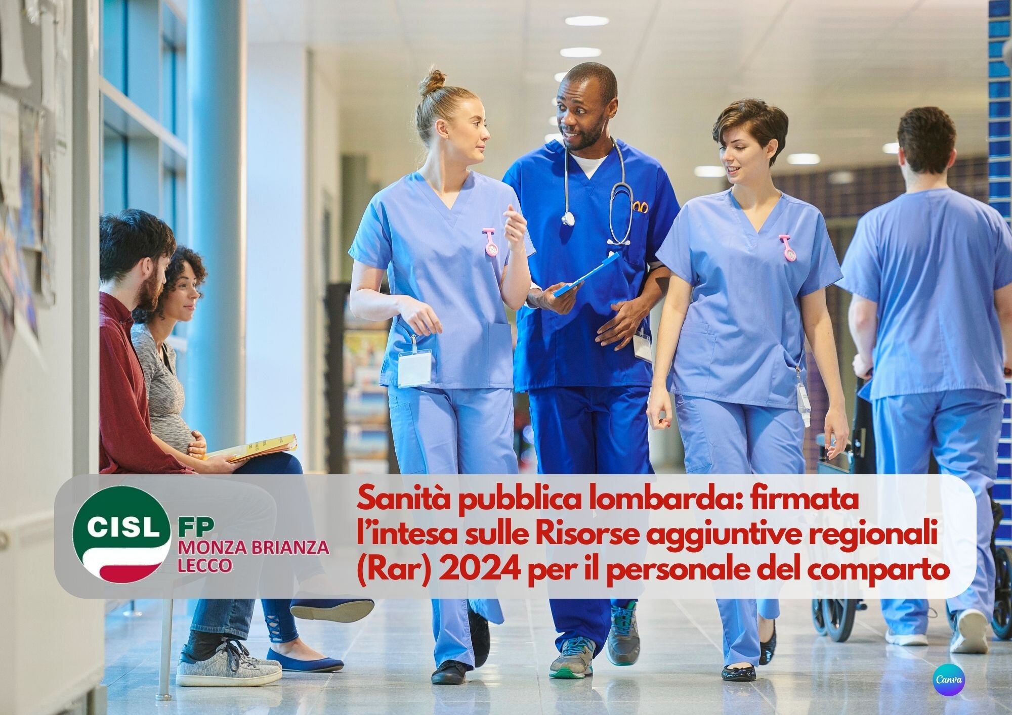 Cisl FP Monza Brianza Lecco. Sanità pubblica lombarda: firmata l’intesa sulle Risorse aggiuntive regionali (Rar) 2024 per il comparto.
