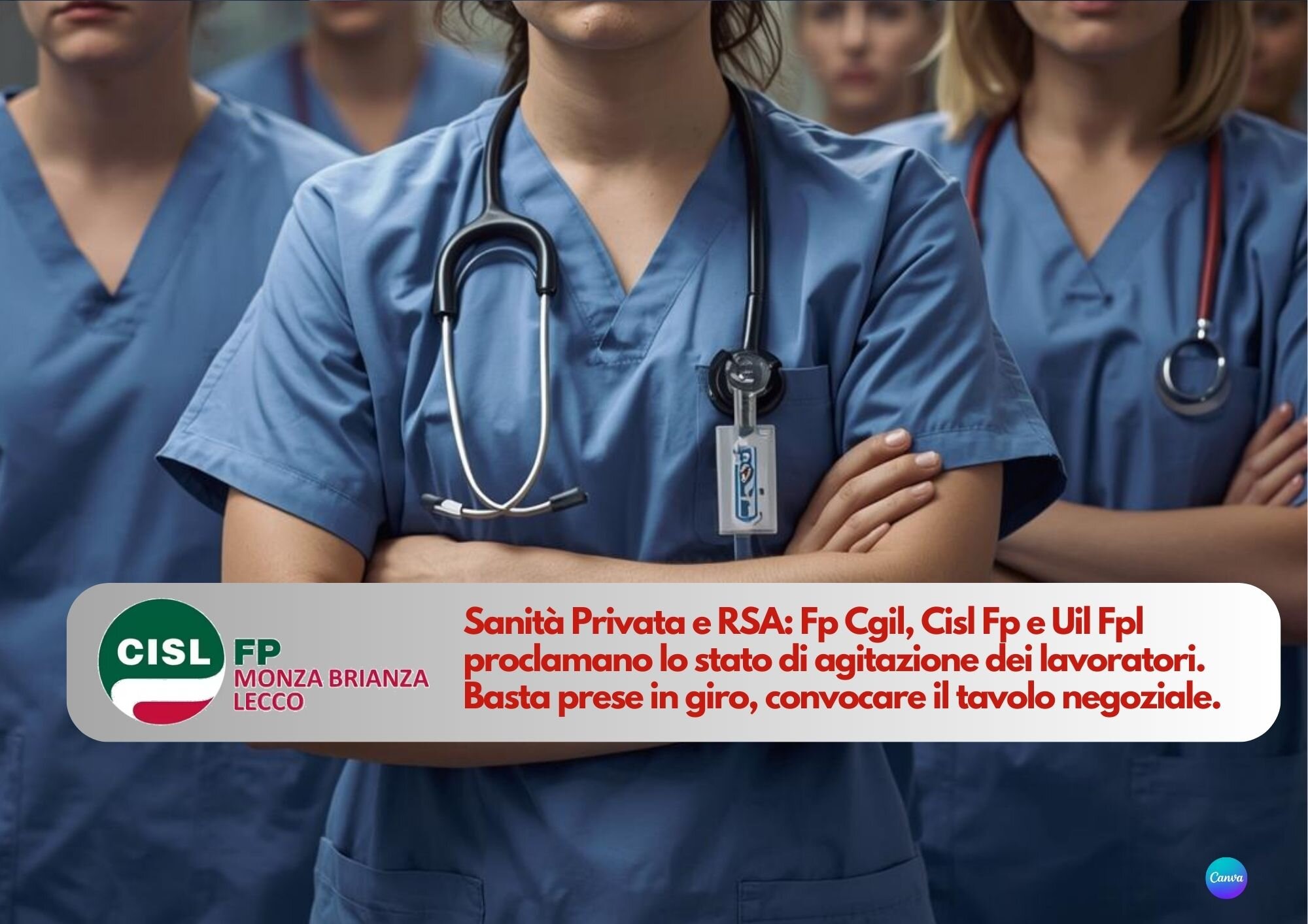 CISL FP Monza Brianza Lecco. Sanit&agrave; Privata e RSA: proclamato lo stato di agitazione dei lavoratori