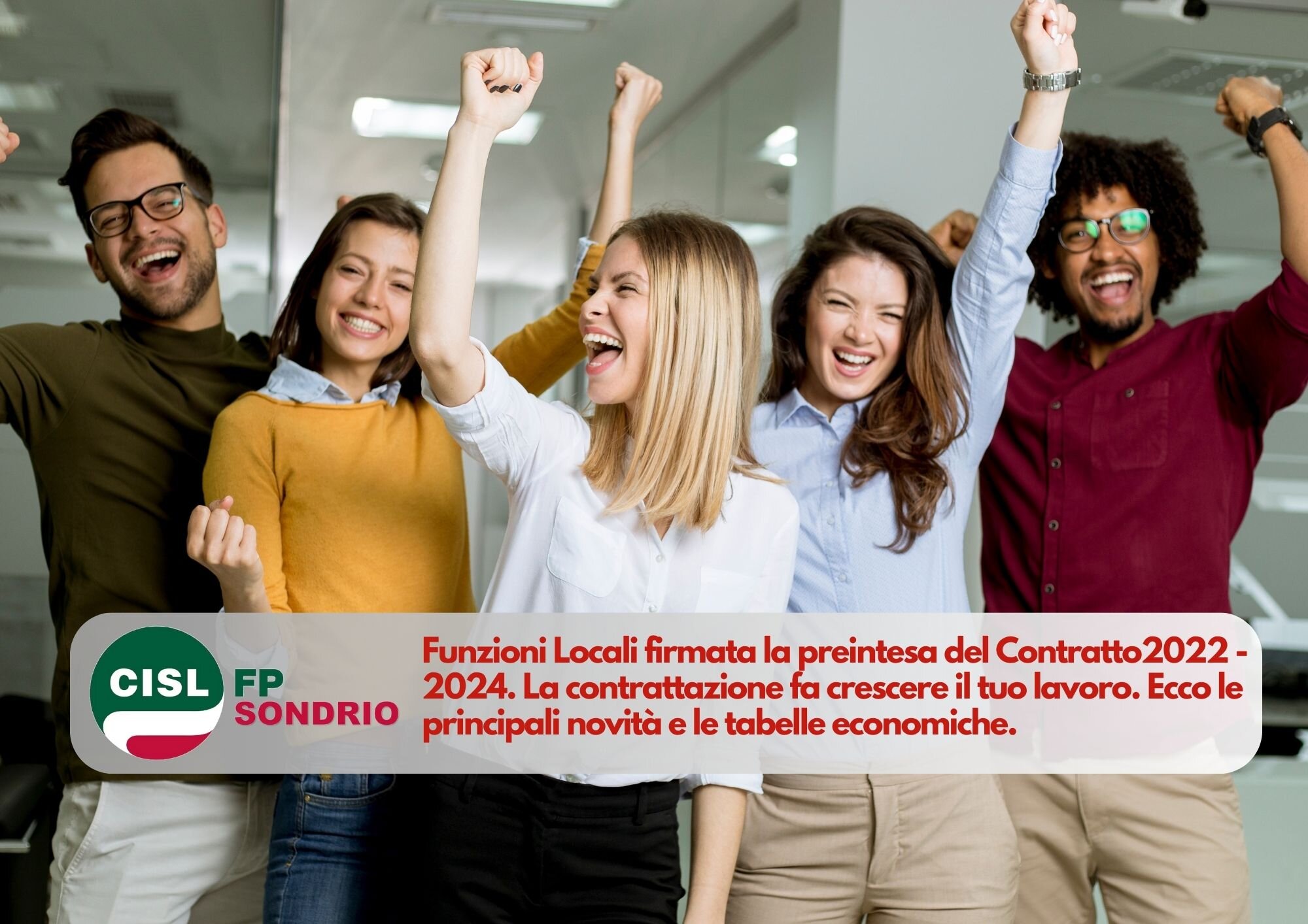 CISL FP Sondrio. Contratto Funzioni Locali 2022 - 2024: dopo mesi di stallo firmata la pre-intesa.