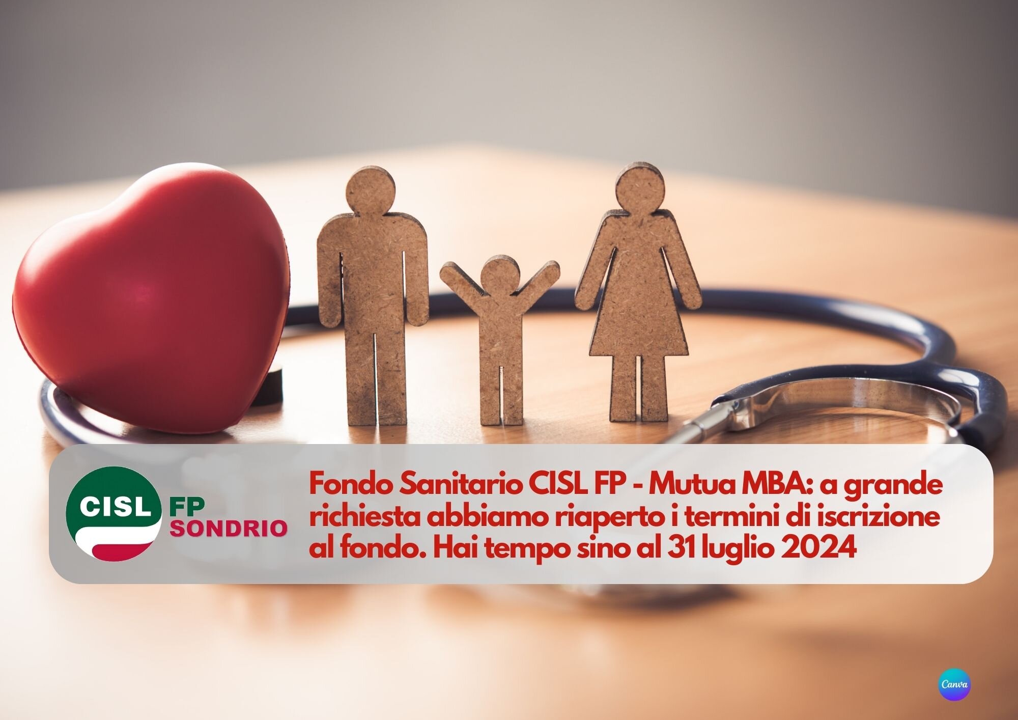 CISL FP Sondrio. Fondo Sanitario CISL FP - Mutua MBA: apertura adesione straordinaria