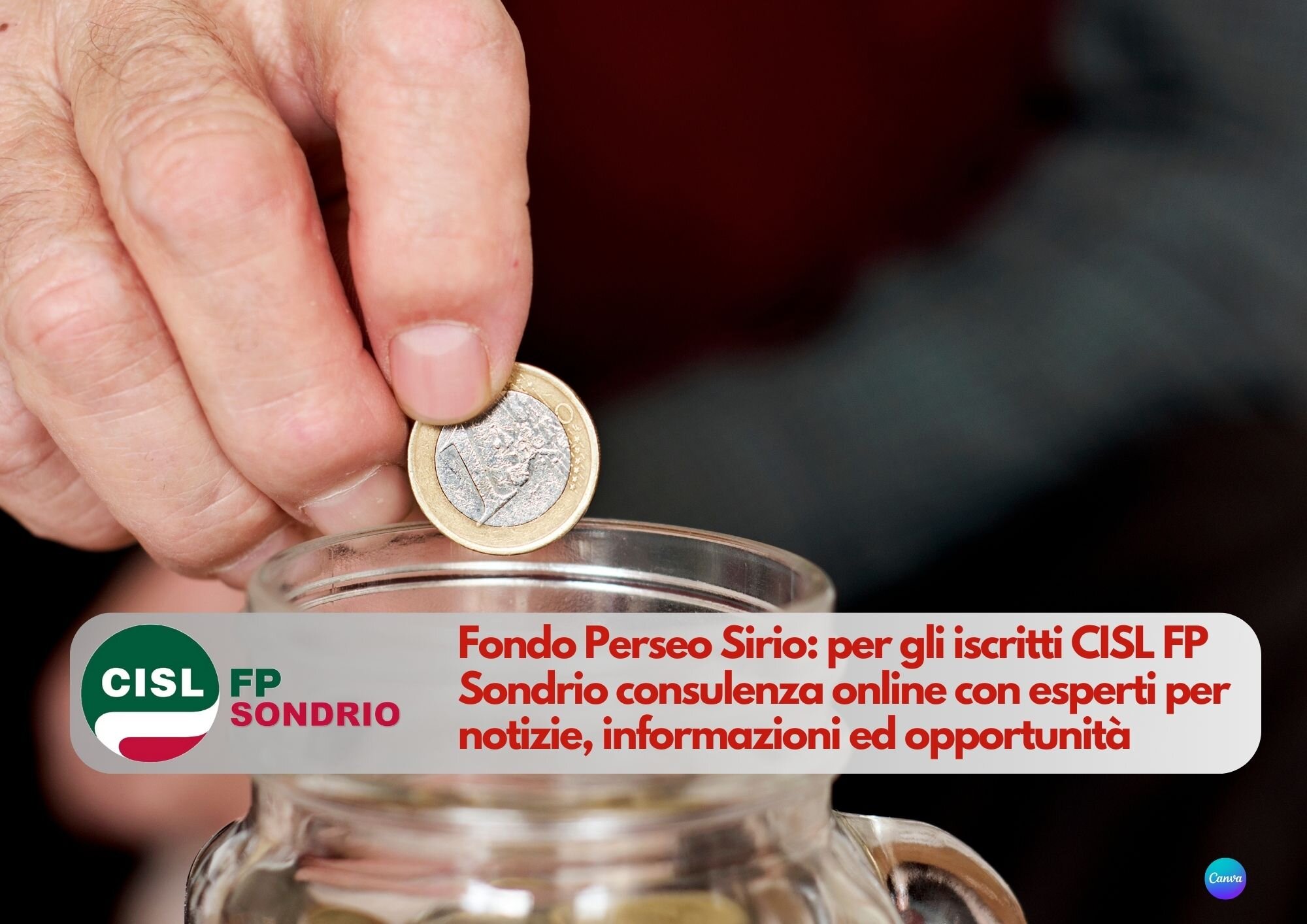 CISL FP Sondrio. Fondo Perseo Sirio: fissa il tuo appuntamento online con l'esperto per avere informazioni e conoscere le opportunità