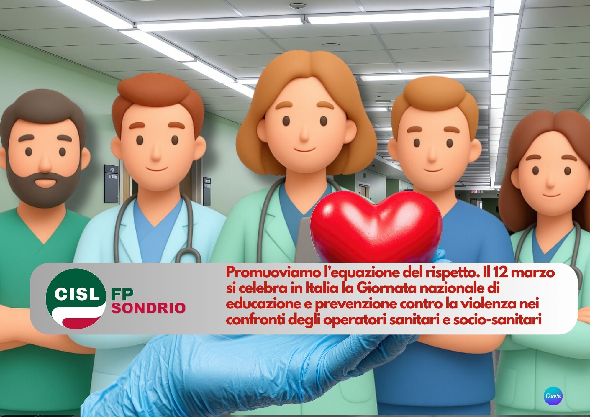 CISL FP Sondrio. 12 marzo 2026 Serve un'equazione del rispetto per eliminare la violenza sui sanitari