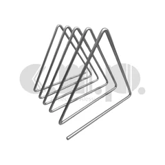 Supporto per libri in filo di ferro con struttura triangolare minimalista, ideale per organizzare volumi o documenti
