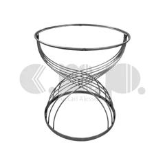Telaio per tavolino in filo di ferro senza piano, con struttura geometrica a forma di clessidra Telaio per tavolino in filo di ferro senza piano, con struttura geometrica a forma di clessidra
