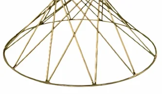 telaio in filo di ferro verniciato oro
