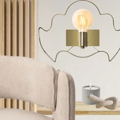 Telaio per ventola o applique in filo di ferro Corallo, con profilo decorativo ispirato a forme organiche e ramificate