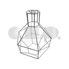 Telaio base lampada in filo di ferro con struttura geometrica composta da esagoni, a forma di bottiglia, dal design moderno e decorativo Telaio base lampada in filo di ferro con struttura geometrica composta da esagoni, a forma di bottiglia, dal design moderno e decorativo
