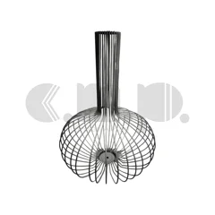 Telaio per base lampada in filo di ferro, struttura a bottiglia con aste curve e simmetria verticale Telaio per base lampada in filo di ferro, struttura a bottiglia con aste curve e simmetria verticale