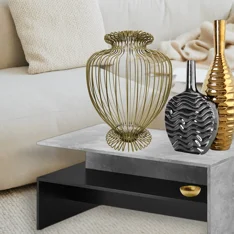Telaio per base lampada decorativa in filo di ferro dorato, ideale per ambienti moderni e raffinati Telaio per base lampada decorativa in filo di ferro dorato, ideale per ambienti moderni e raffinati