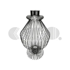 Telaio per base lampada in filo di ferro, silhouette scenografica e stile contemporaneo Telaio per base lampada in filo di ferro, silhouette scenografica e stile contemporaneo