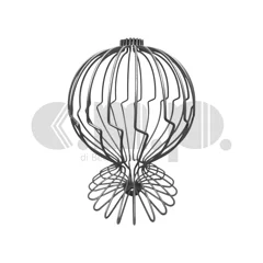 Telaio per base lampada in filo di ferro ideale per ambienti eleganti e moderni