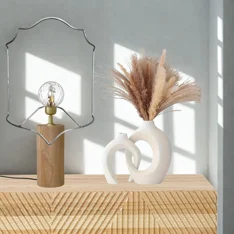Telaio per ventola in filo di ferro Antiquario, con profilo decorativo simmetrico e linee curve ispirate allo stile classico