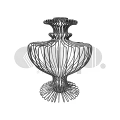 Telaio per base lampada in filo di ferro, design contemporaneo per ambienti sofisticati Telaio per base lampada in filo di ferro, design contemporaneo per ambienti sofisticati