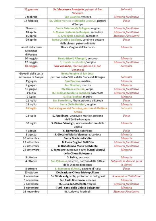 calendario proprio