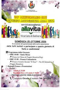 40° Anniversario del Servizio Accoglienza alla Vita del Vicariato di Galliera