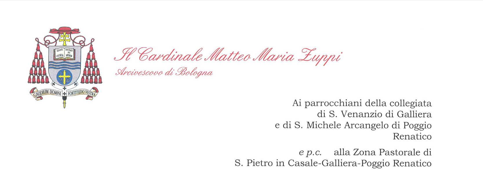Lettera del Cardinale Arcivescovo &ndash; Aprile 2026