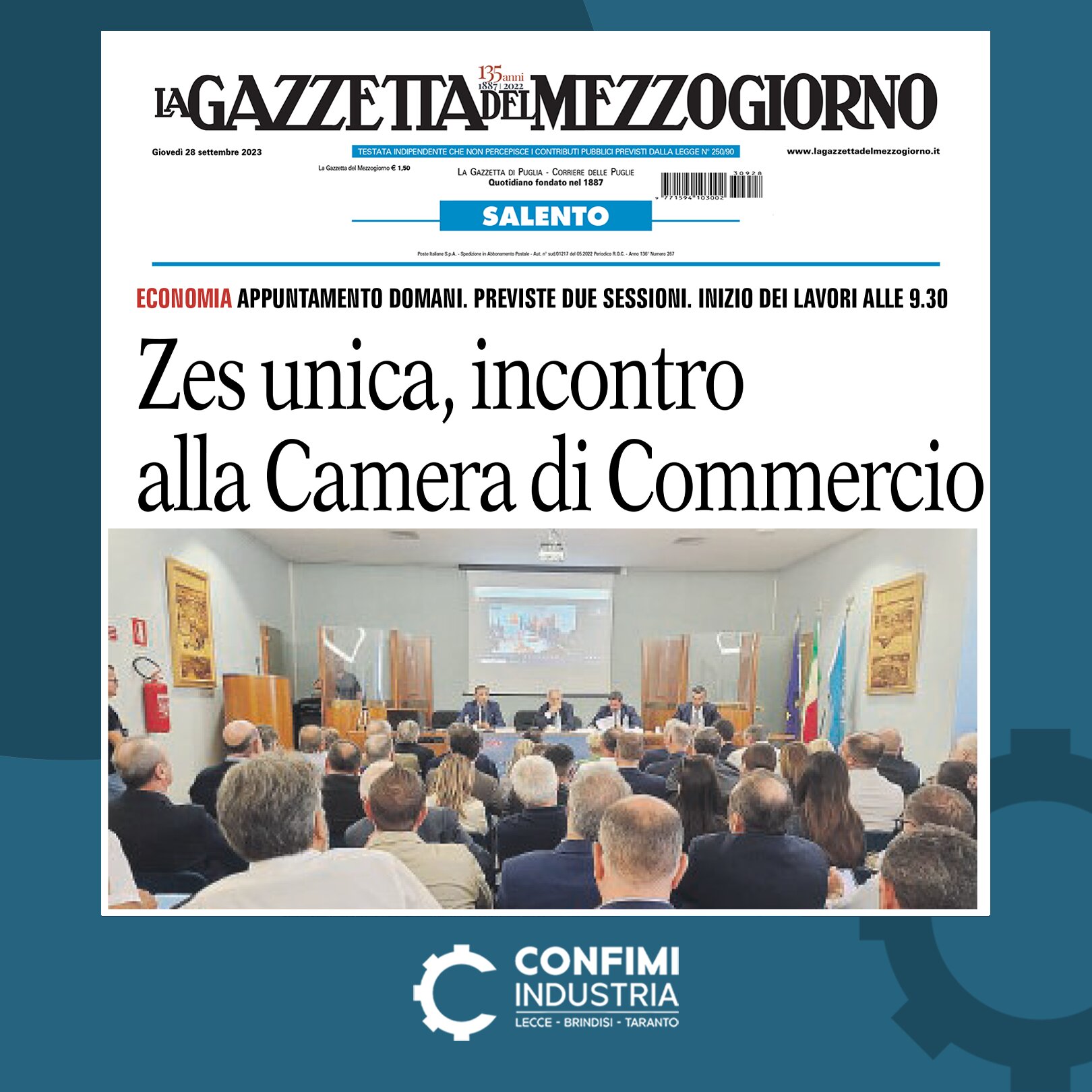 Zes unica, incontro alla Camera di Commercio