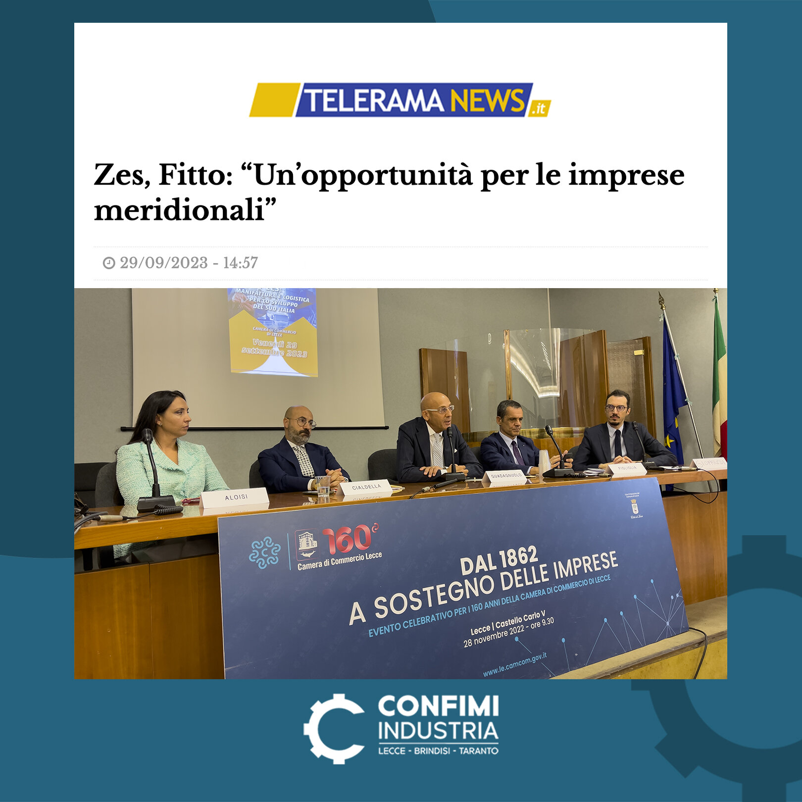 Zes, Fitto: &ldquo;Un&rsquo;opportunit&agrave; per le imprese meridionali&rdquo;