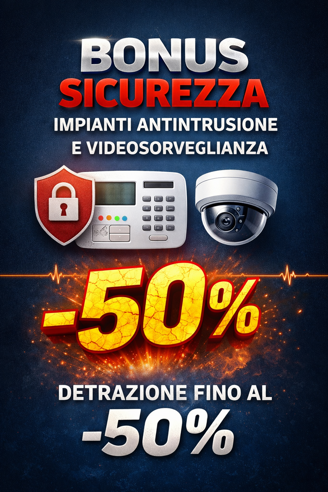 bonus sicurezza 2026 impianti antintrusione videosorveglianza foggia puglia italia