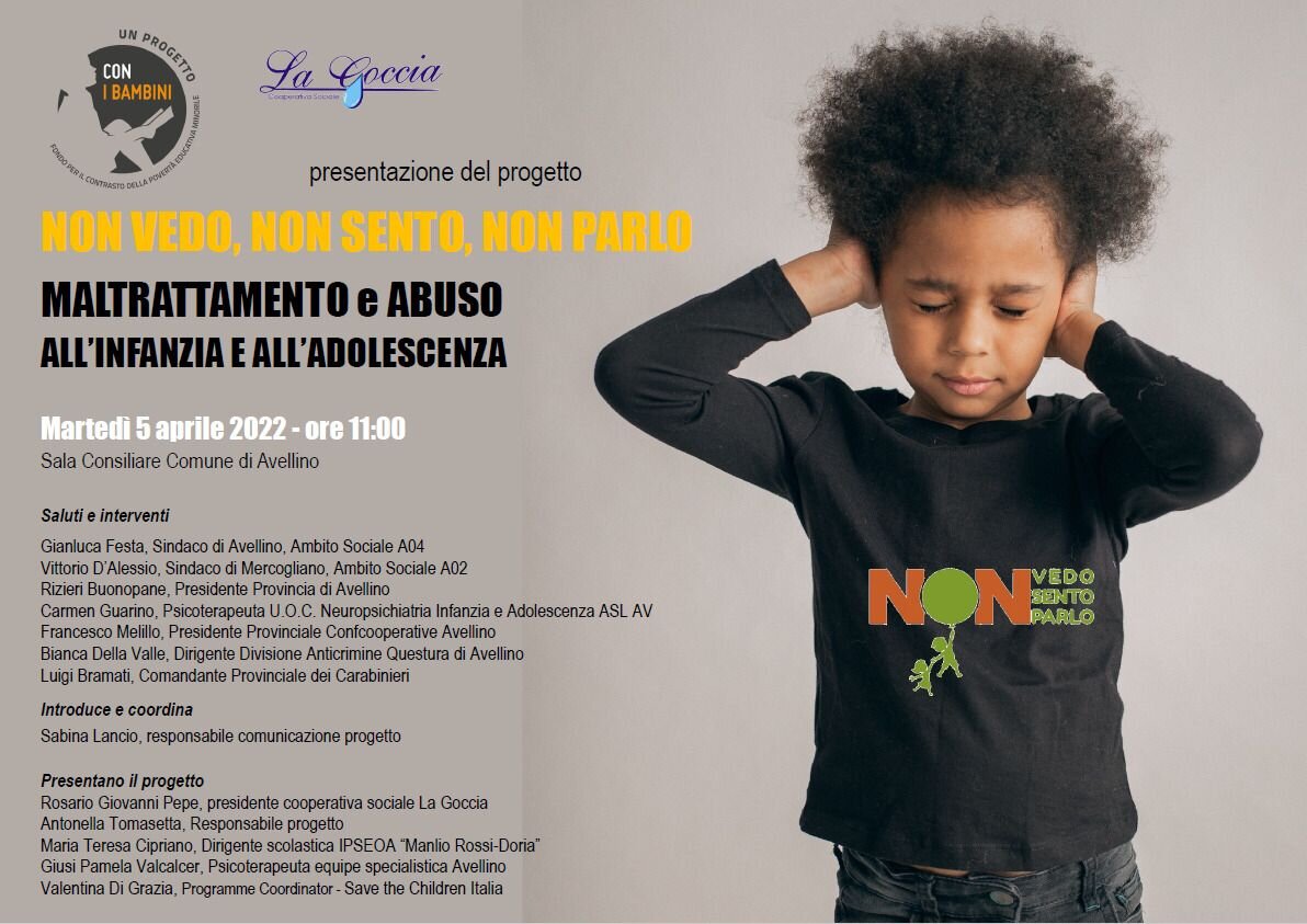 “NON VEDO, NON SENTO, NON PARLO”: GLI INTERVENTI ALLA CONFERENZA STAMPA DI PRESENTAZIONE DEL PROGETTO AD AVELLINO