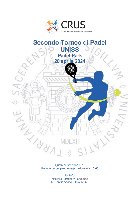 2° Torneo di Padel - Sabato 20 aprile 2024