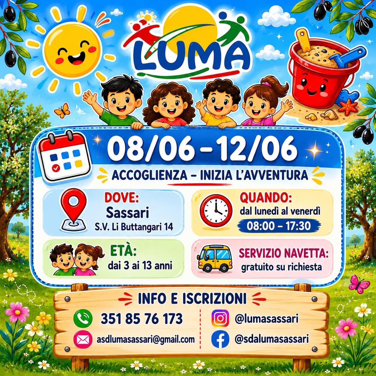 Rinnovo convenzione con il campus estivo per bambini - ASD LUMA