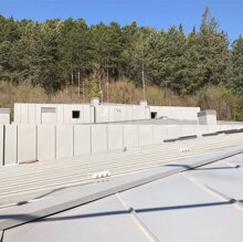 CONDOMINIO EX RITZ - San Piero in Bagno (FC) Progettazione sistema anticaduta su copertura in alluminio aggraffato PREFA